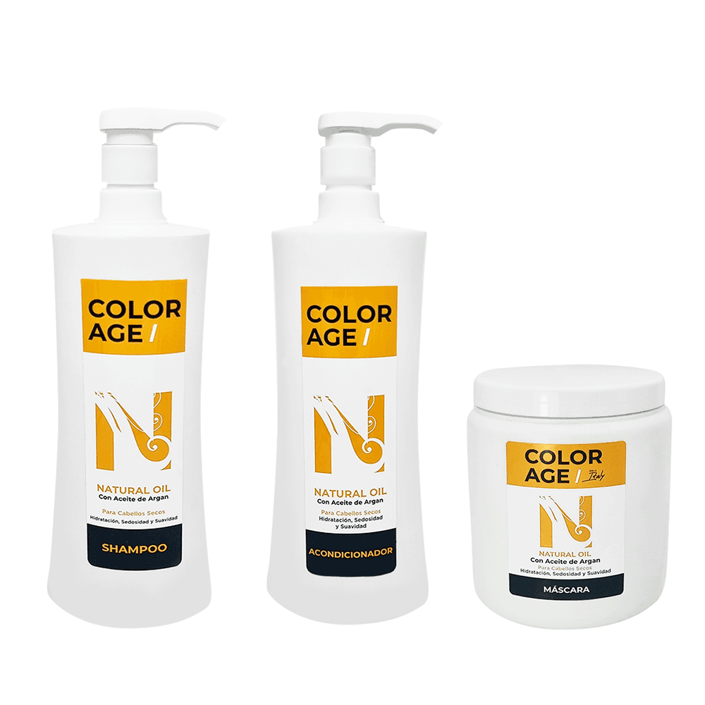 KIT NATURAL OIL SHAMPOO + ACOND. + MÁSCARA X1000ML