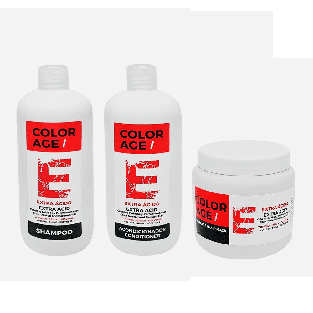 KIT EXTRA ÁCIDO SHAMPOO + ACOND. + MÁSCARA X500ML
